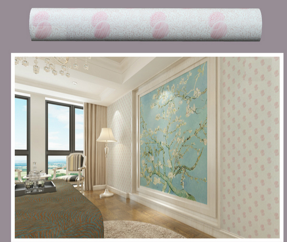 Decal cuộn họa tiết tròn màu hồng 1